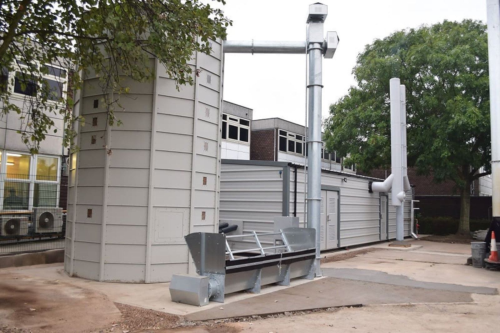 Rectangular wood chip silo installed at Nottinghamshire, UK